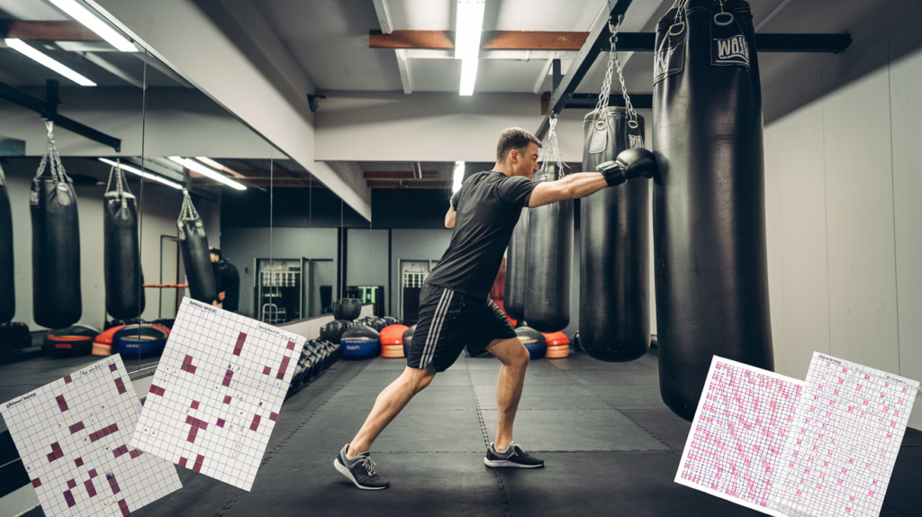 cardio boxing workout regimen crossword