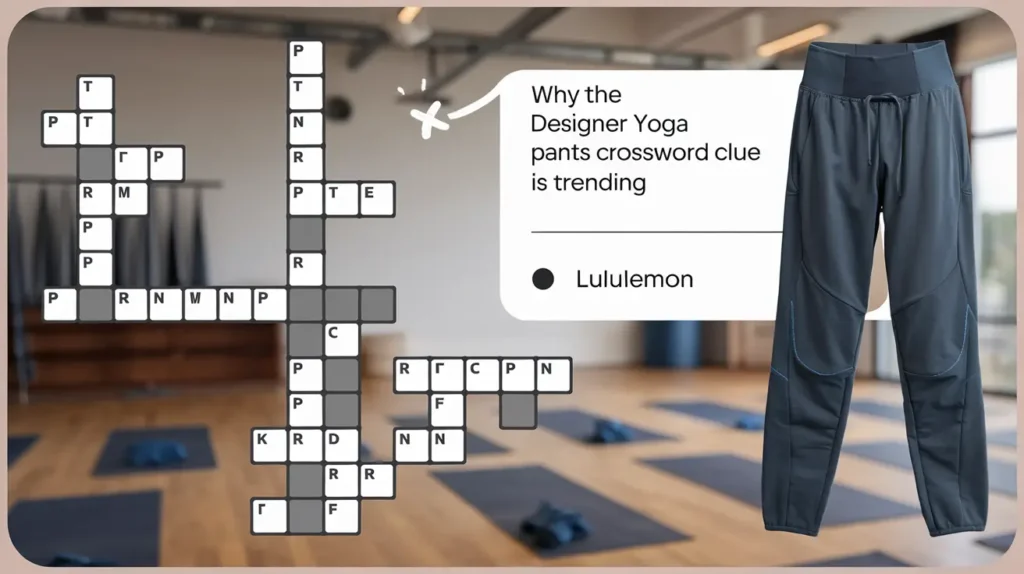 style that includes designer yoga pants crossword