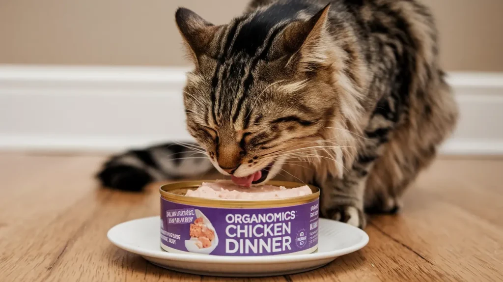 organomics chicken dinner grain-free pate wet cat food